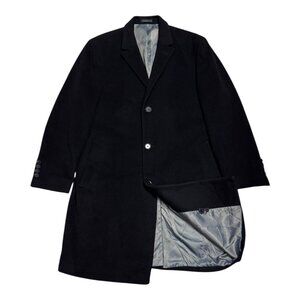 CALVIN KLEIN Wool & Cashmere Luxury Winter Casual Long Trench Pea Coat Men Large